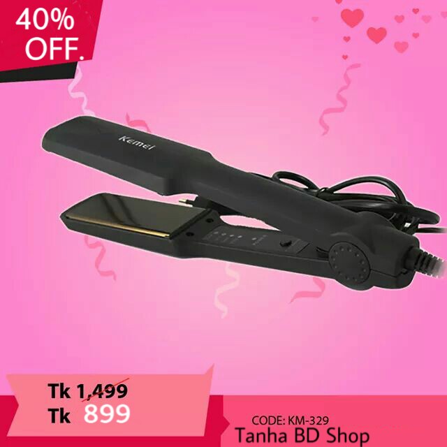 Kemei KM-329 Hairstyling Flat Iron Styling Professional Hair Straightener.