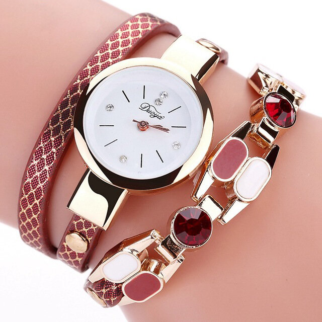 Duoya Fashion Watches Brand New Women Bracelet Leather