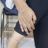 Great Looking Silver Alloy Star Payel With Bracelet Nupur Combo