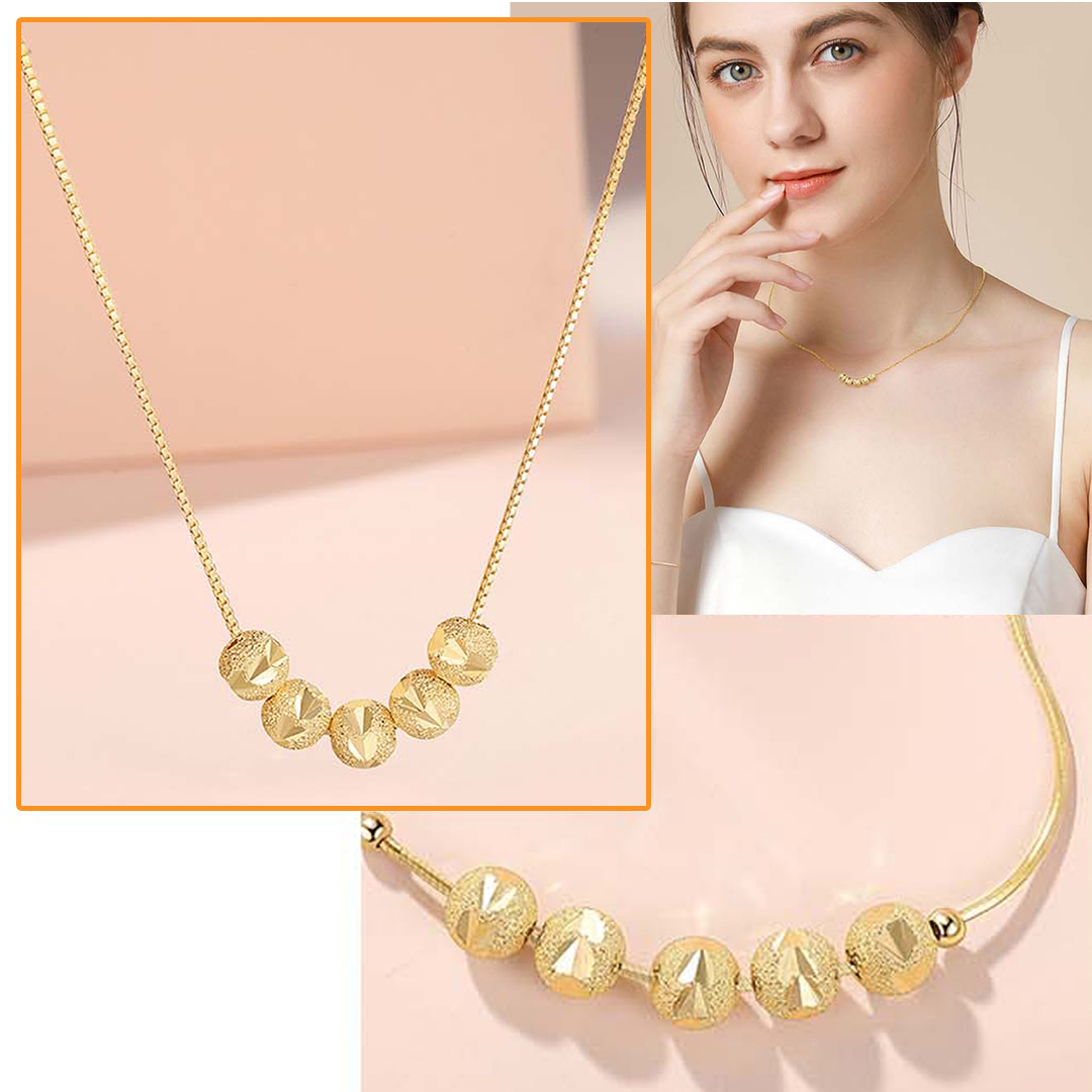Gold Plated Moisture Light Luxury Jewellery Necklace for Five Blessings