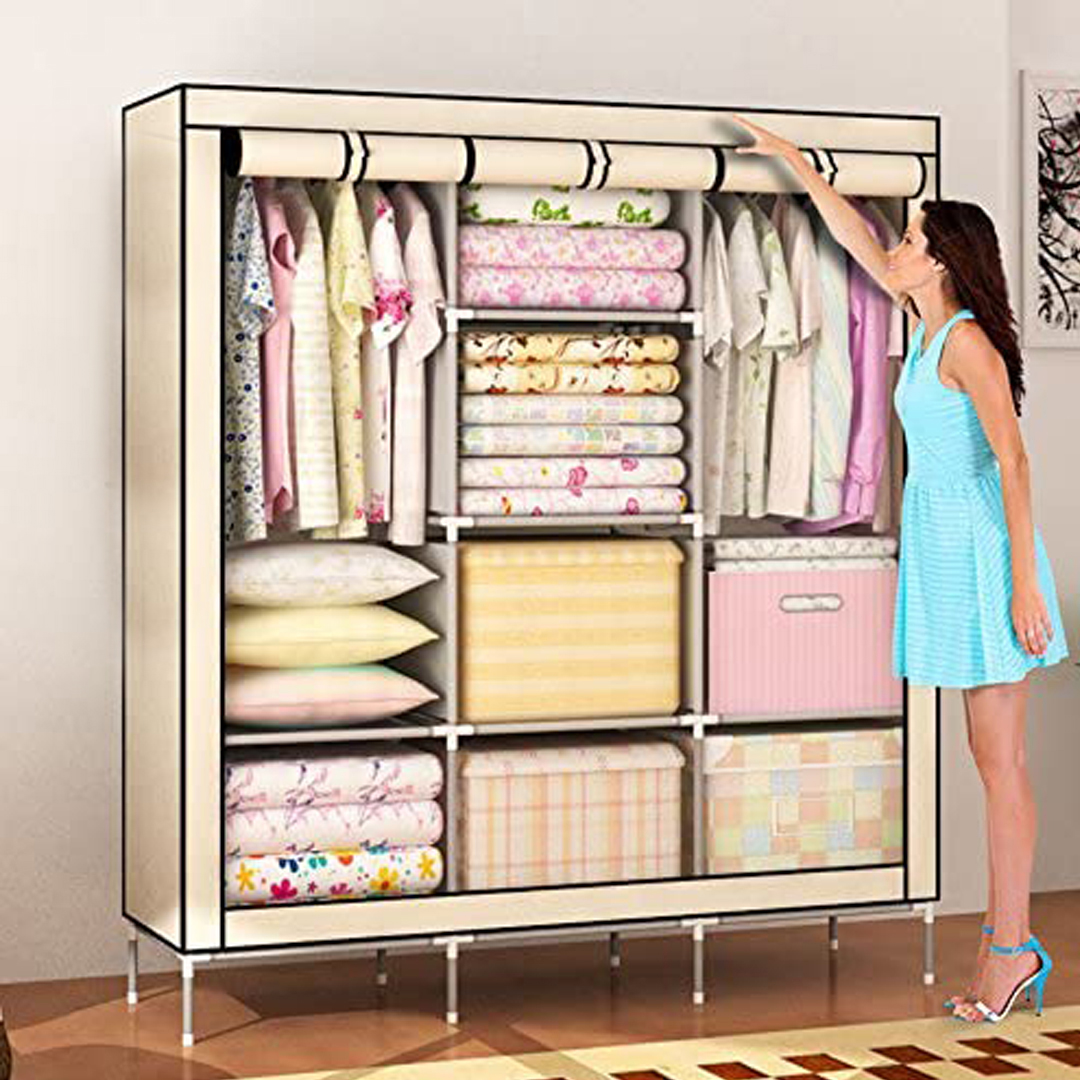 Fabric Storage Wardrobe Cloth Stand 3 part