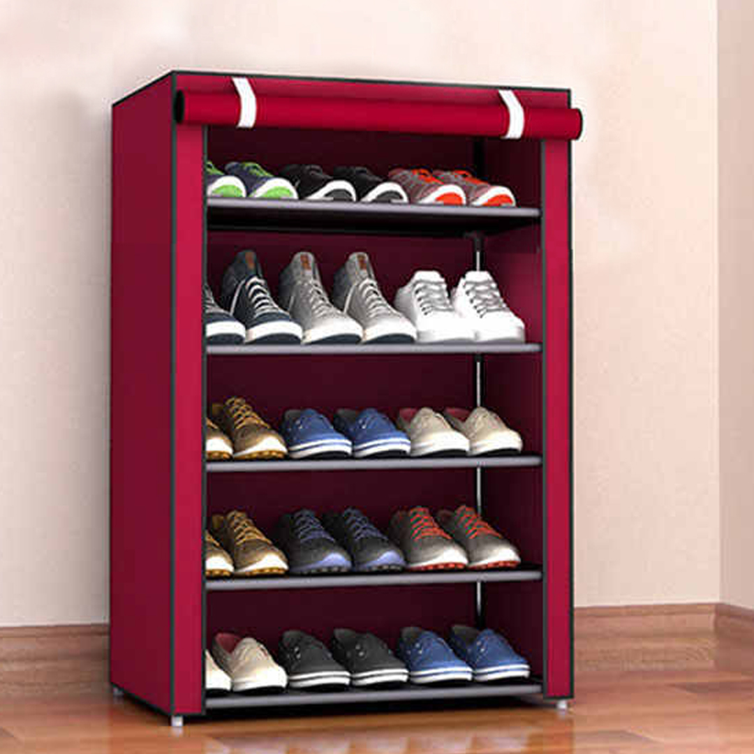 Multi layer DIY Combination Dust-proof Cloth Shoe Cabinet Folding Fabric Shoes Rack ( Multicolor )