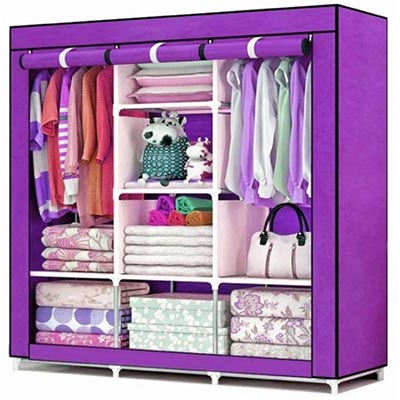 Portable Wardrobe and Folding Cloth Storage Almirah-88130