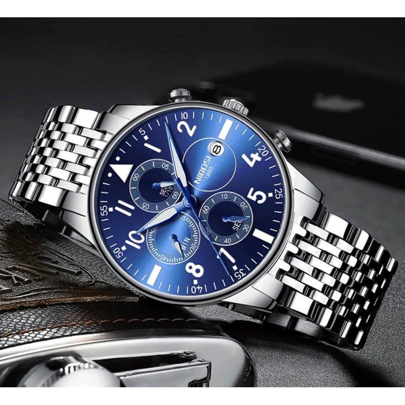 NIBOSI Chronograph Waterproof Watch image 2