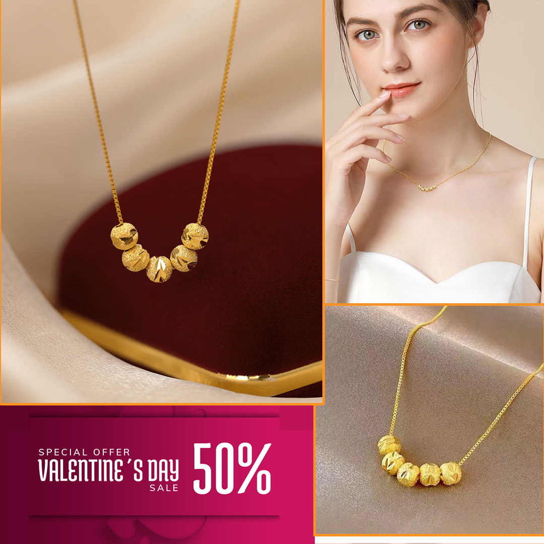 Five Blessings Necklace Woman Love Transfer Gold - Plated Moisture Light Luxury Jewellery Necklace image 2