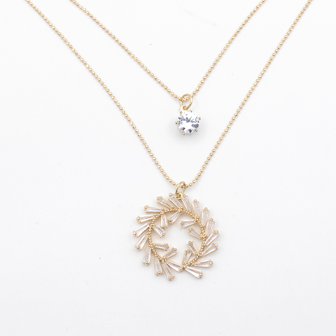 Fationable Chain Necklace For Women- Gold Color image 2