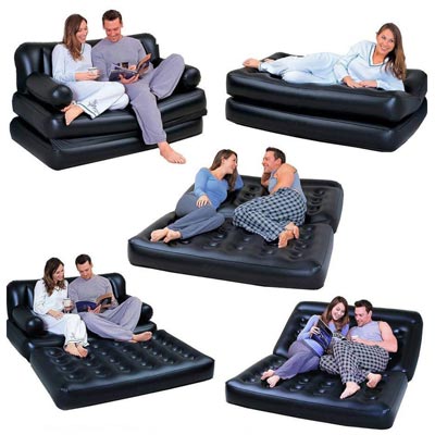 Original 5 In 1 Double Sofa Cum Bed with Free Electric Auto Pumper image 2